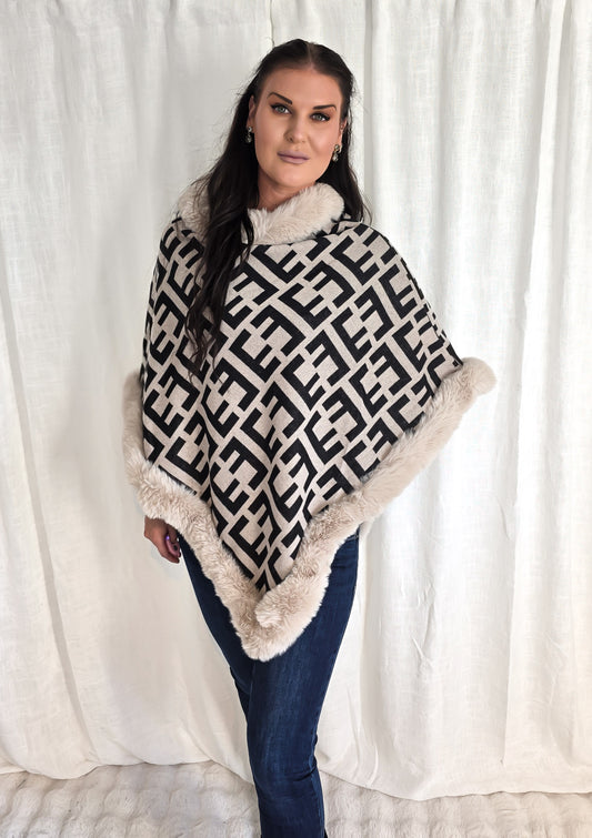 Poncho Sandy Beige