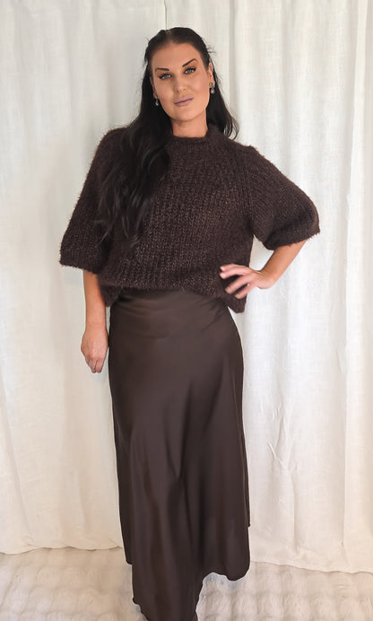 Satinkjol Tina Brun