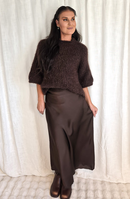 Satinkjol Tina Brun