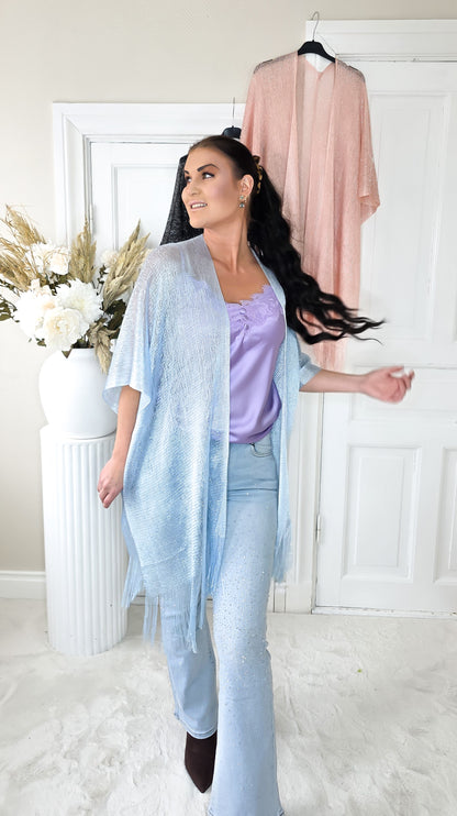 Kimono Glitter Blå