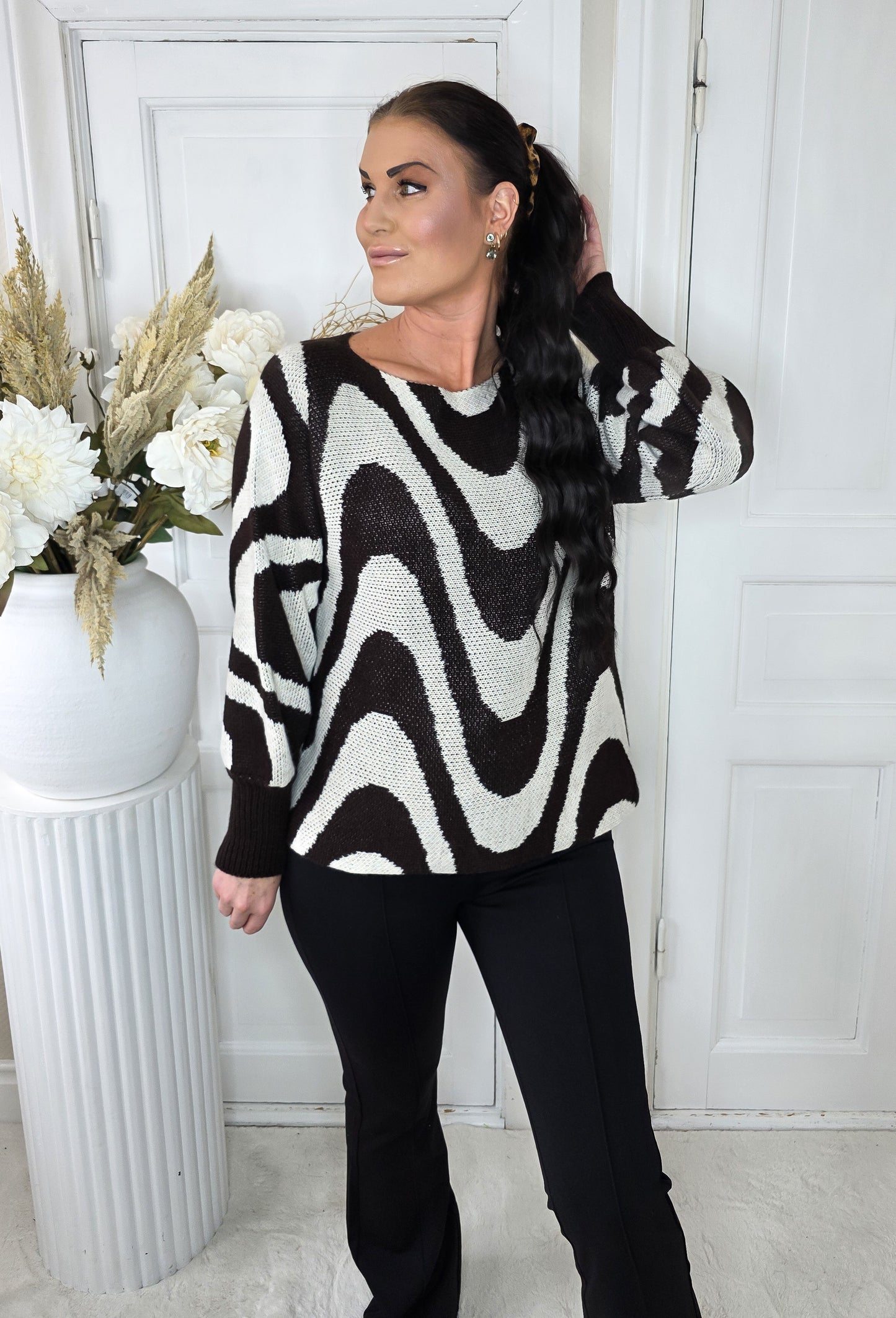 MILA Vågtröja Brun