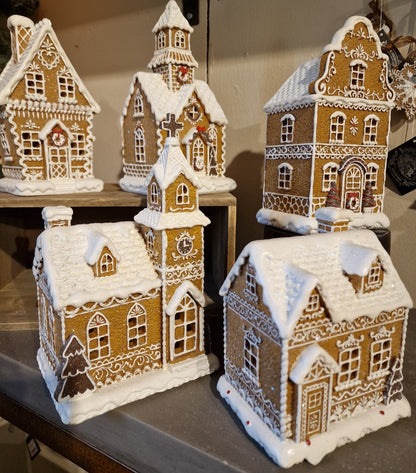 Pepparkakskyrka Ledbelysning 23 cm