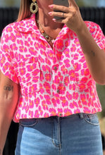 Ladda upp bild till gallerivisning, Bomullsblus Leopard Rosa
