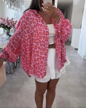 Ladda upp bild till gallerivisning, BOMULLSKJORTA Leopard Rosa
