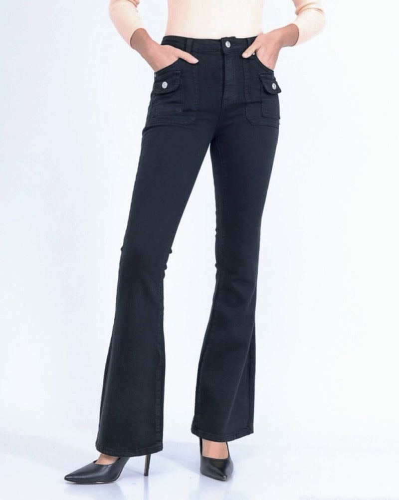 Stretchiga skinny-jeans Svart