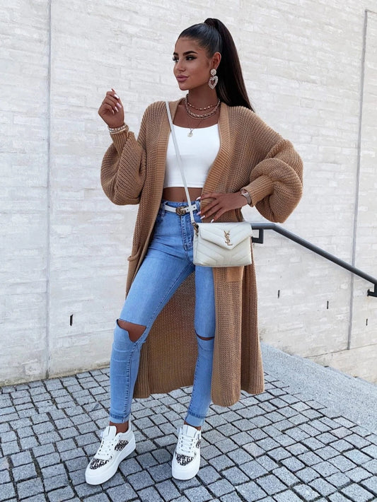Cardigan  Lång Penny Camel