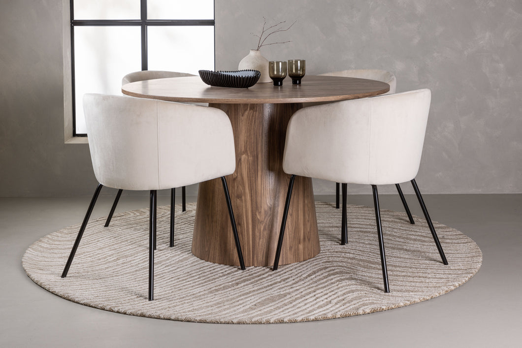 Dining group, Dining chairs Beige & Dining table