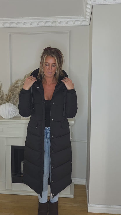 Lång Jacka Emilie Svart