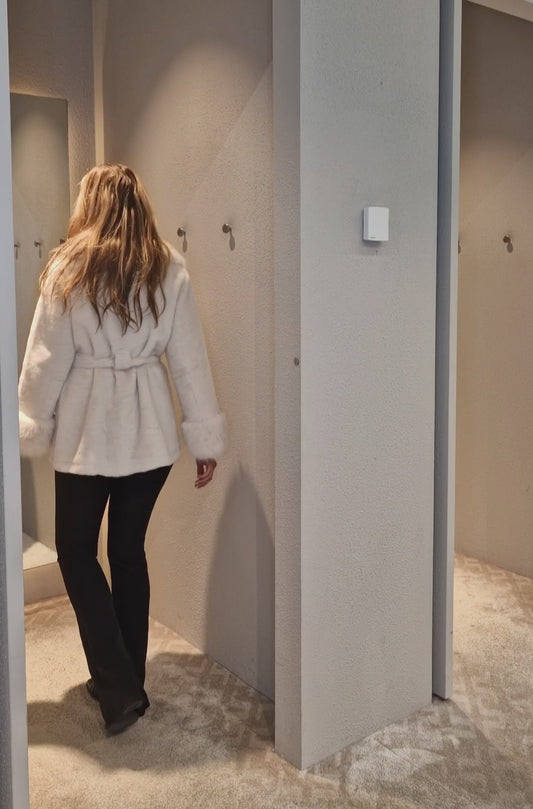 Fuskpäls jacka Stella Offwhite