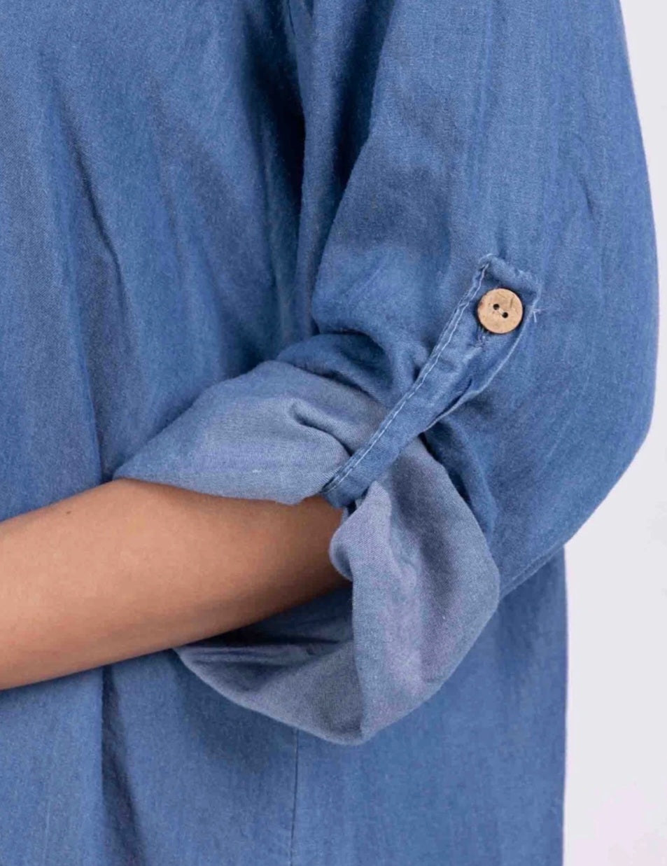 Tunika Lyocell Jeansblå