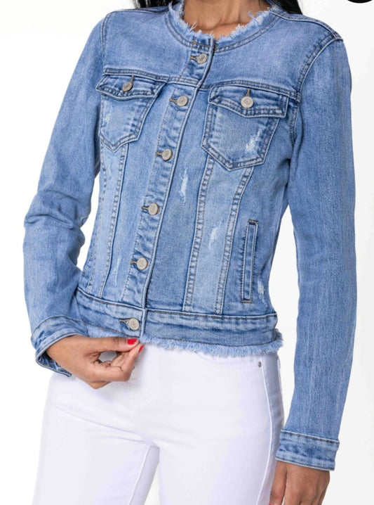 Stretchig Jeansjacka Ljus