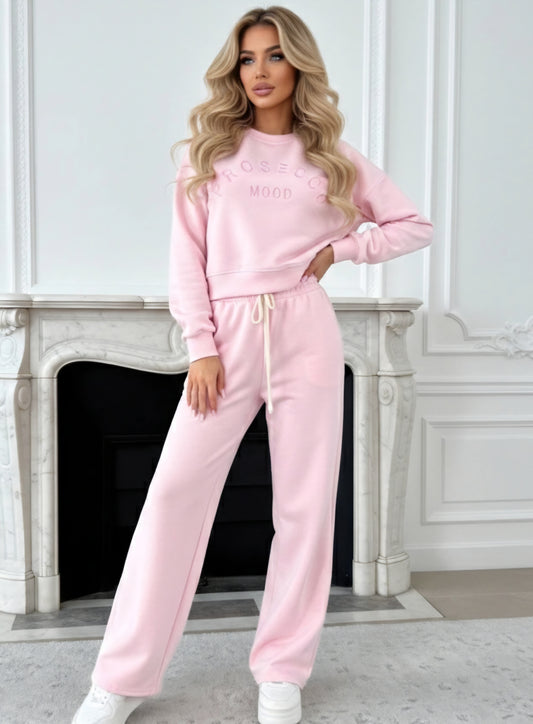 Set: tröja och byxor: Prosecco Mood Rosa