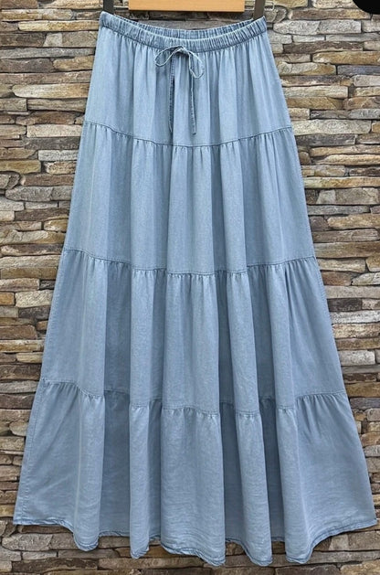 Lyocell kjol Ljusblå