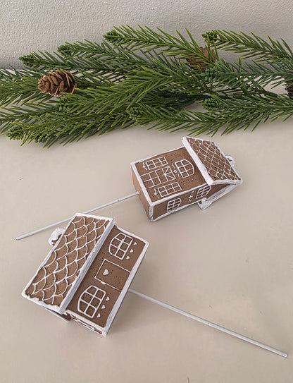 Stick Pepparkakshus 8 cm 2-pack