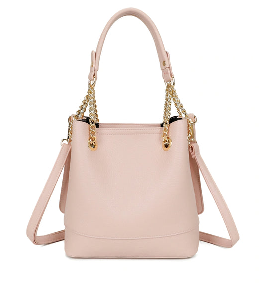 Handväska med kedja Rosa