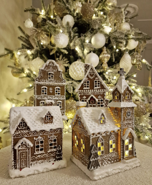 Pepparkakskyrka Ledbelysning 23 cm