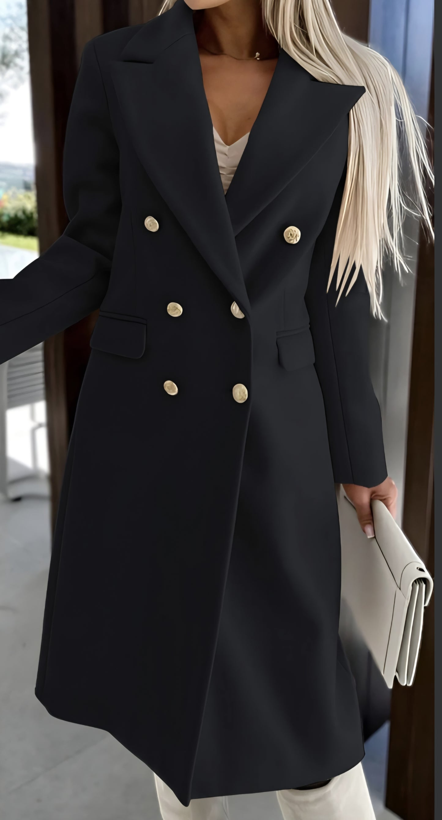 Elegant kappa Paris Svart