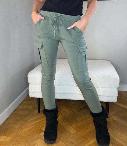 Mirakel byxa Cargo/fickor Grön