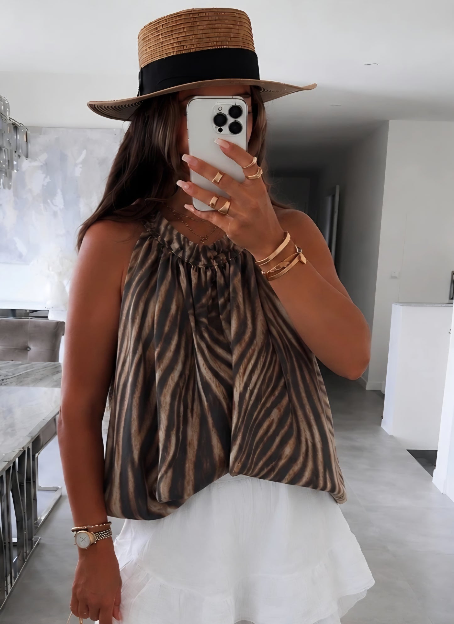 Topp Zebra med Rosett baktill