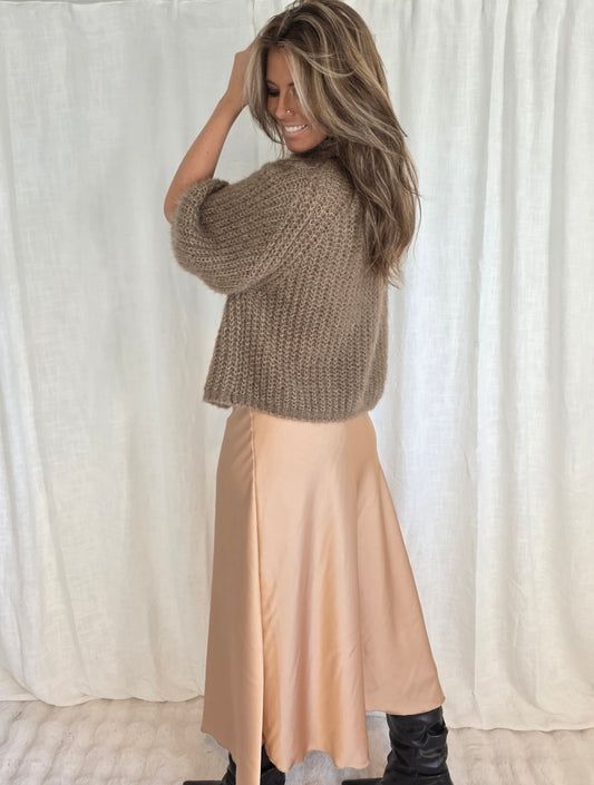 Satinkjol Tina Taupe