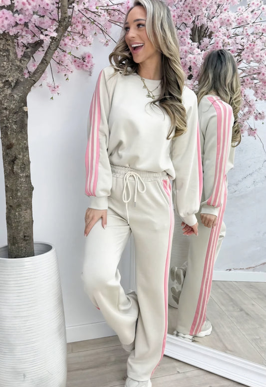 Joggingset, Byxa+Tröja Beige