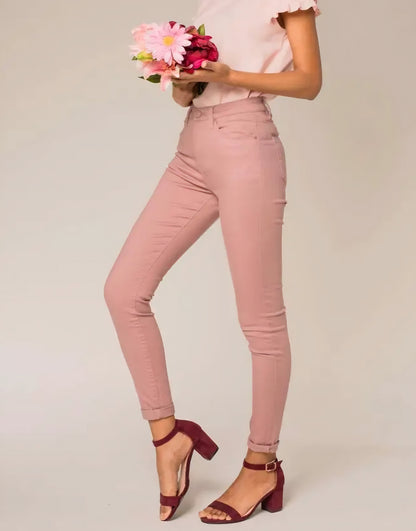 Stretchiga jeans skinny Gammelrosa