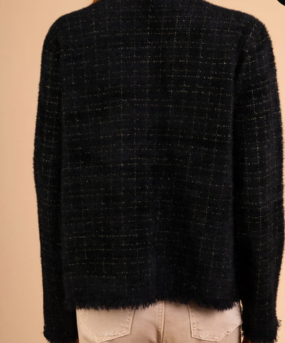Tweed jacket/kofta Svart