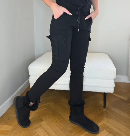 Mirakel byxa Cargo/fickor Svart
