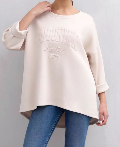 Oversize tröja Beige BROOKLYN