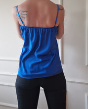 Load image into Gallery viewer, Linne i satin spets Royalblue
