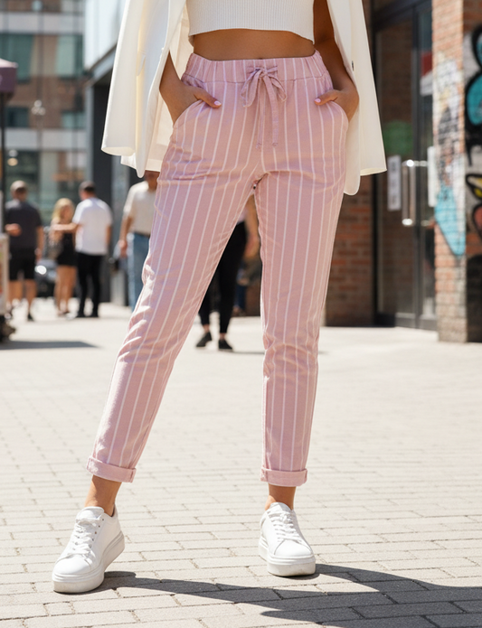 Mirakel byxor Randig Rosa