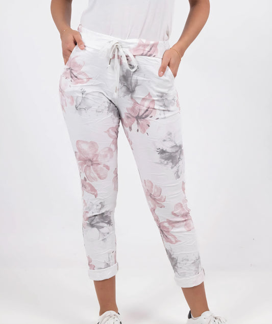Mirakel byxor Flower Vit