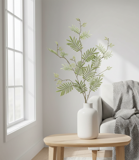 Konst Mimosakvist Grön 110 cm