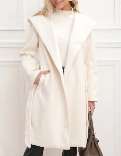 Trenchcoat med huva Offwhite