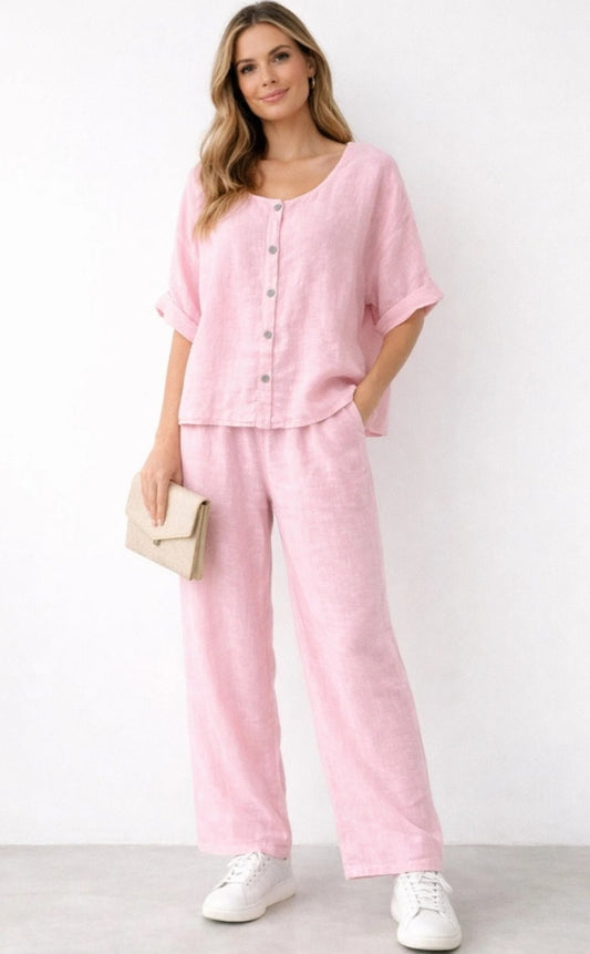 Linne byxor Rosa