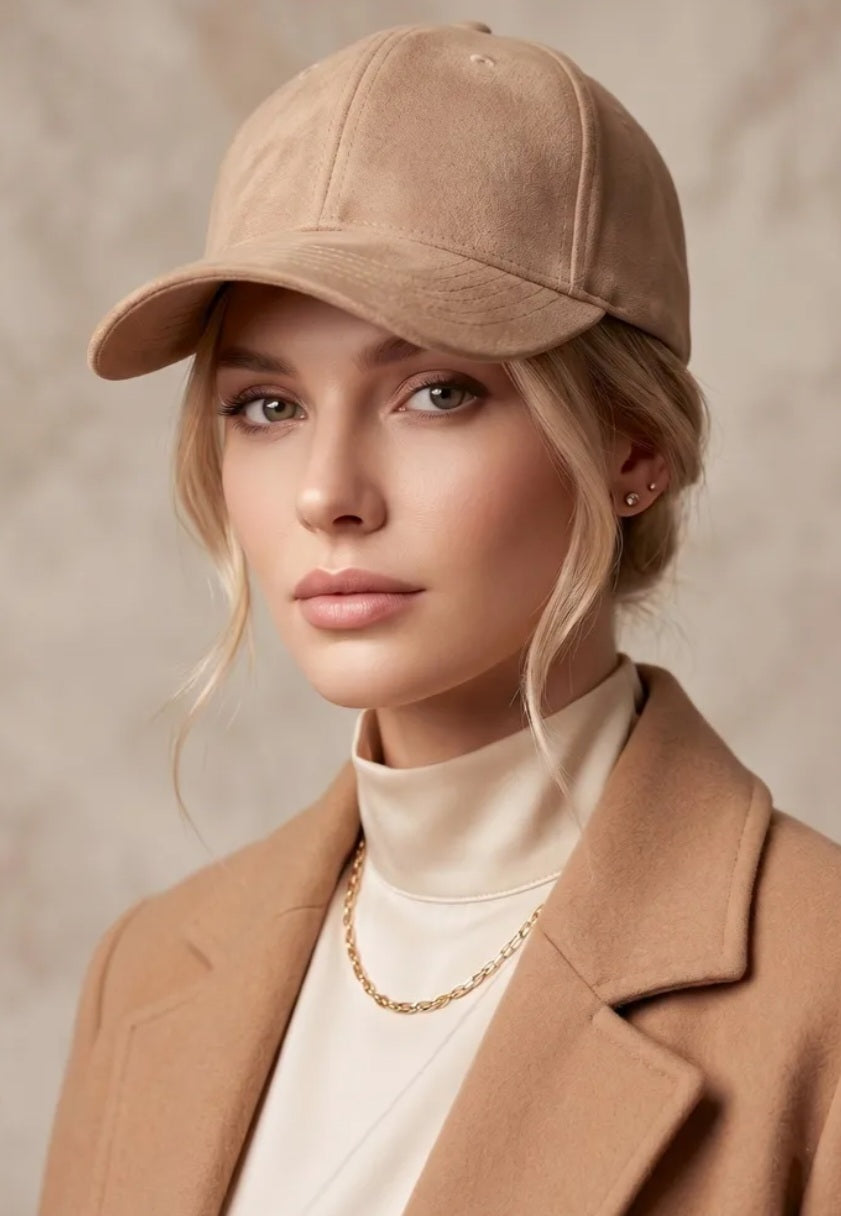 Keps mocka-look Taupe
