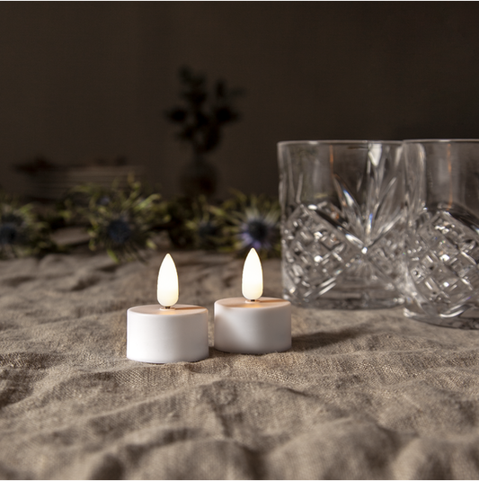 LED Värmeljus 2-pack Flamme TIMER