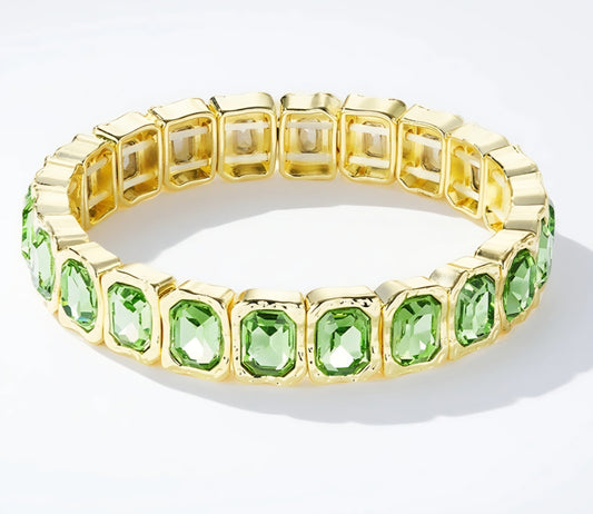 Elastiskt armband grön Nickelfritt