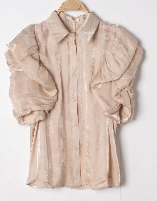 Poplinskjorta Champagne