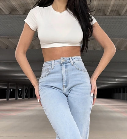 Extra långa jeans med rak passform