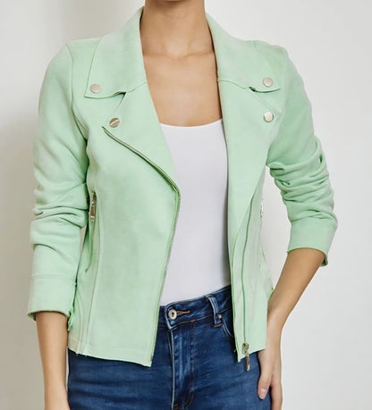 Perfecto mocka JACKET Mintgrön