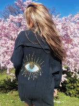 Cargar imagen en el visor de la galería, Bomullsskjorta Glitter Öga Svart
