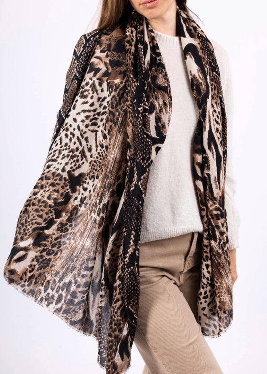 Halsduk animal Brun Leopard