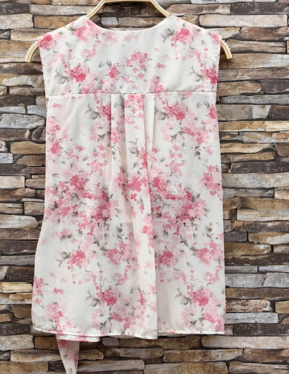 HALARA Blommig blus Rosa