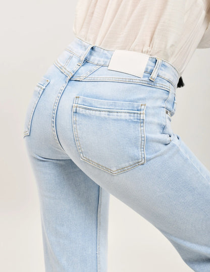 Toxik raka stretchjeans i ljus tvätt