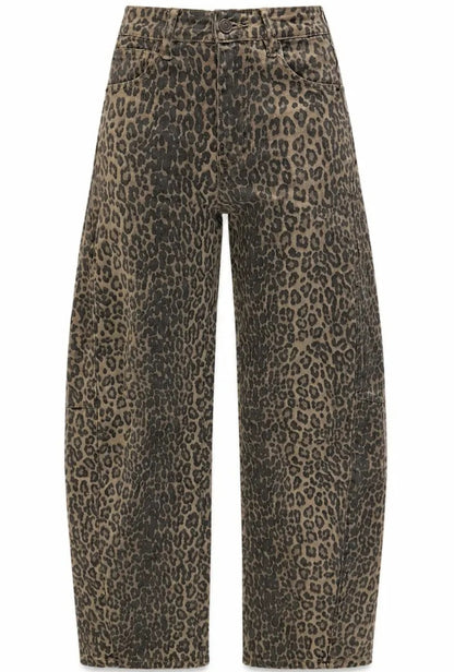 Leopard jeans