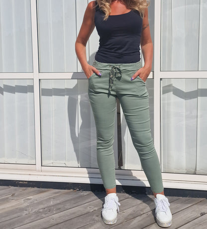Pantalón milagro liso Caqui