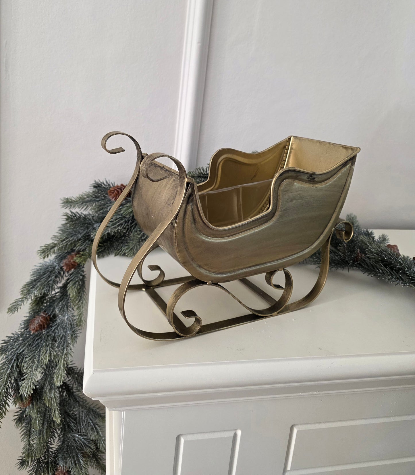 Dekoration Släde Antik Mässing
25 cm