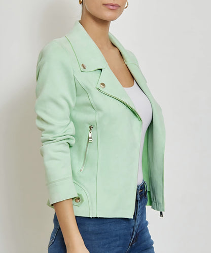 Perfecto mocka JACKET Mintgrön