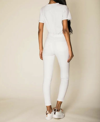 Stretchiga jeans skinny Vit
